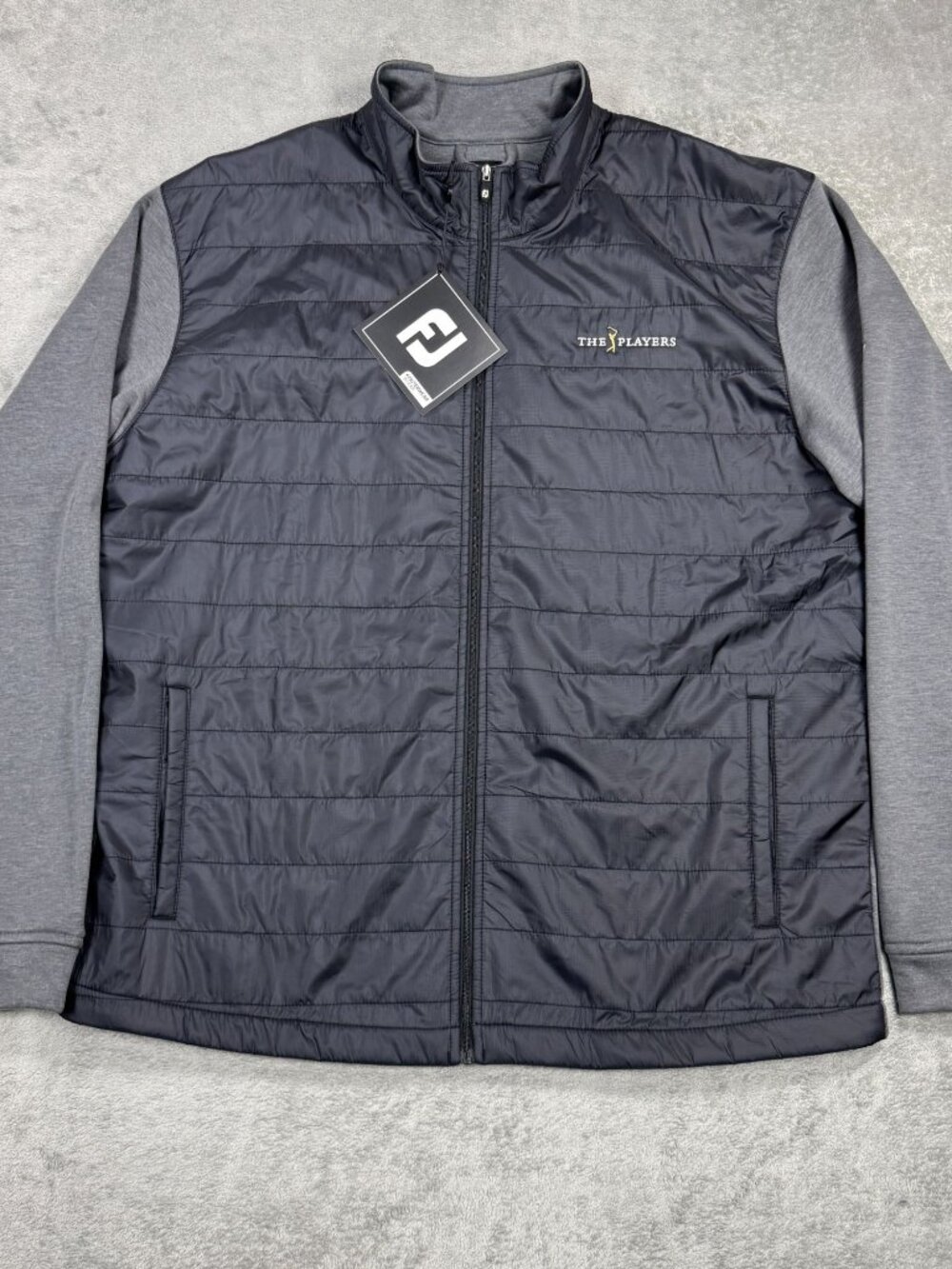 NWT FootJoy Full Zip Hybrid Golf Jacket Men XL Black Wind Resistant Water Repell